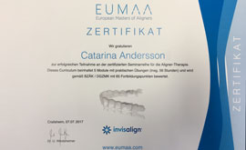 EUMAA certificate Catarina Andersson