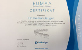 EUMAA certificate Helmut Gaugel